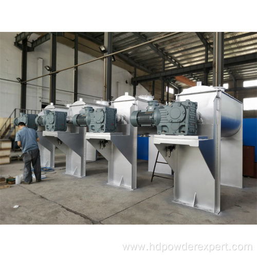 Industrial horizontal powder ribbon mixer machine